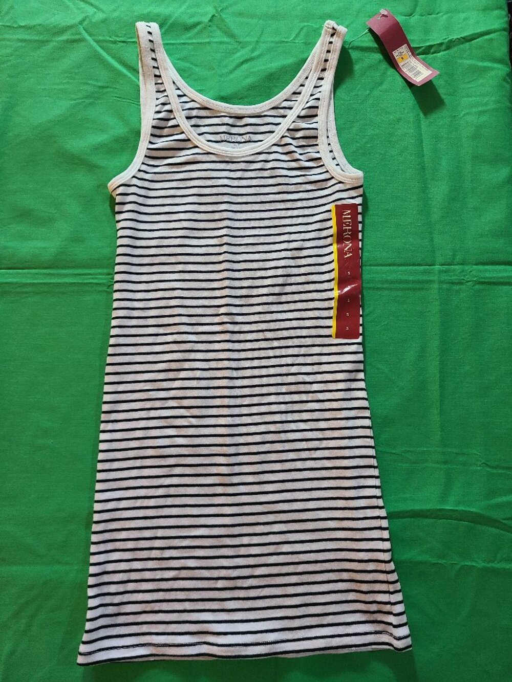 Merona Women's Small Tank Top white stripe